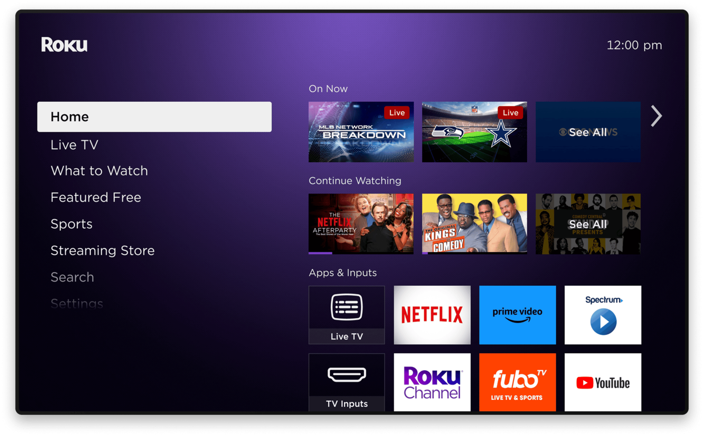 Roku – Homescreen redesign