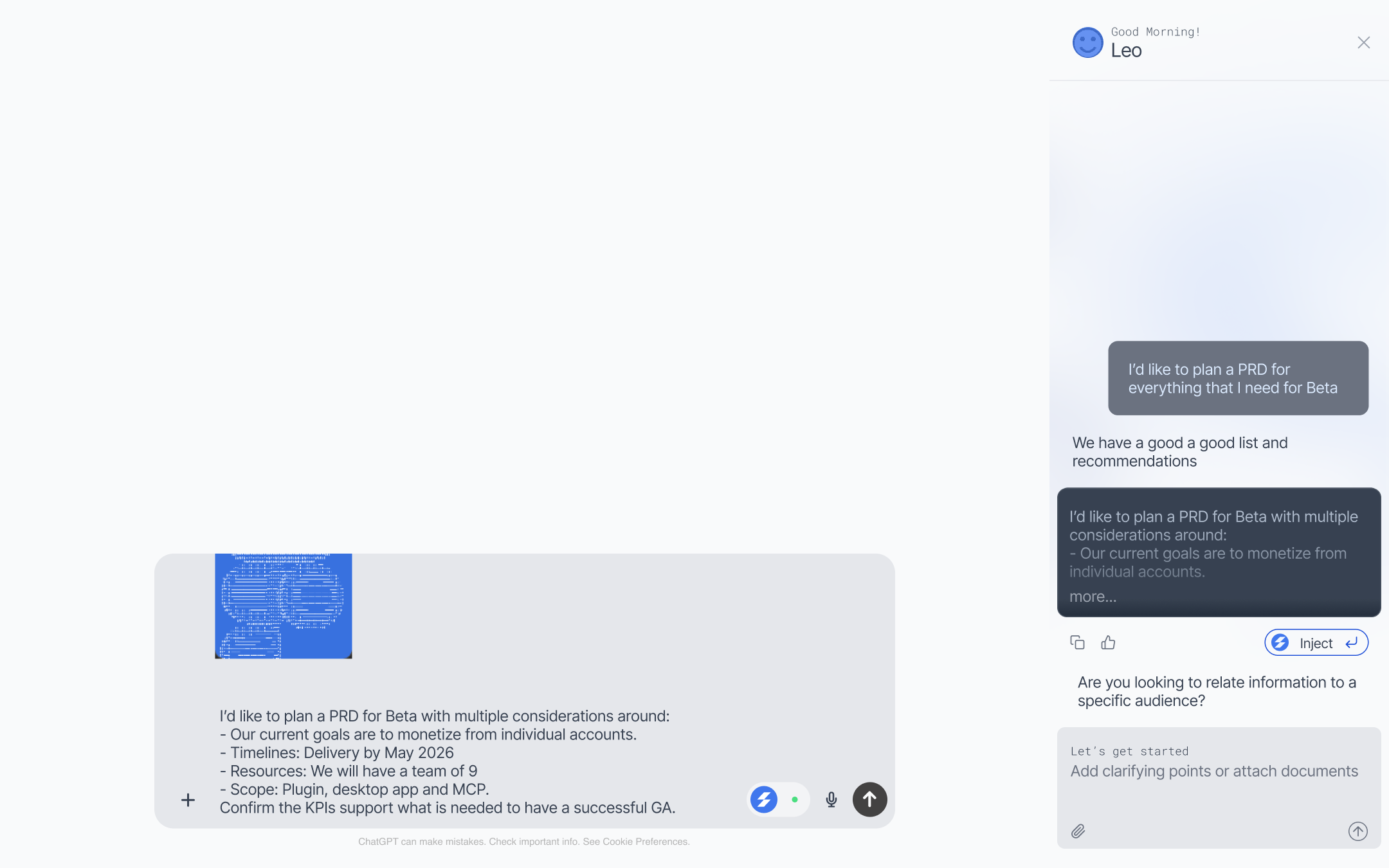 Sym in Chat — Light Mode
