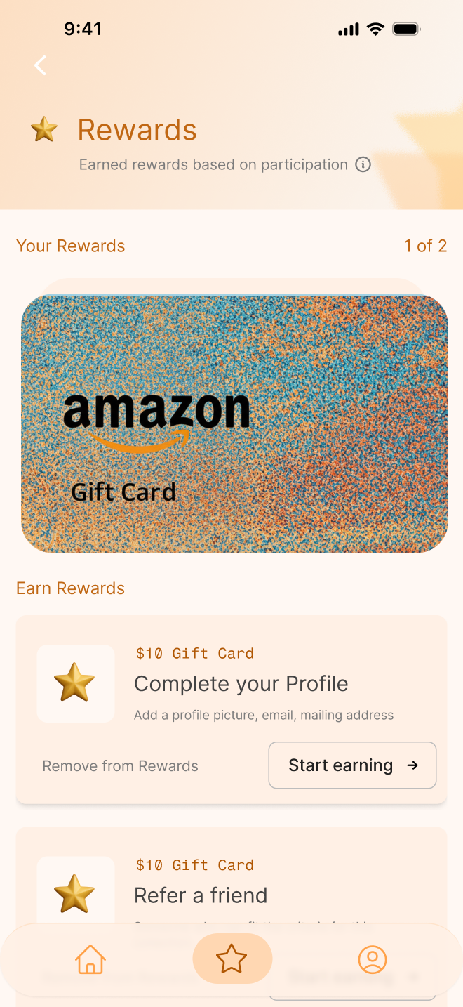 AminoChain mobile — Rewards